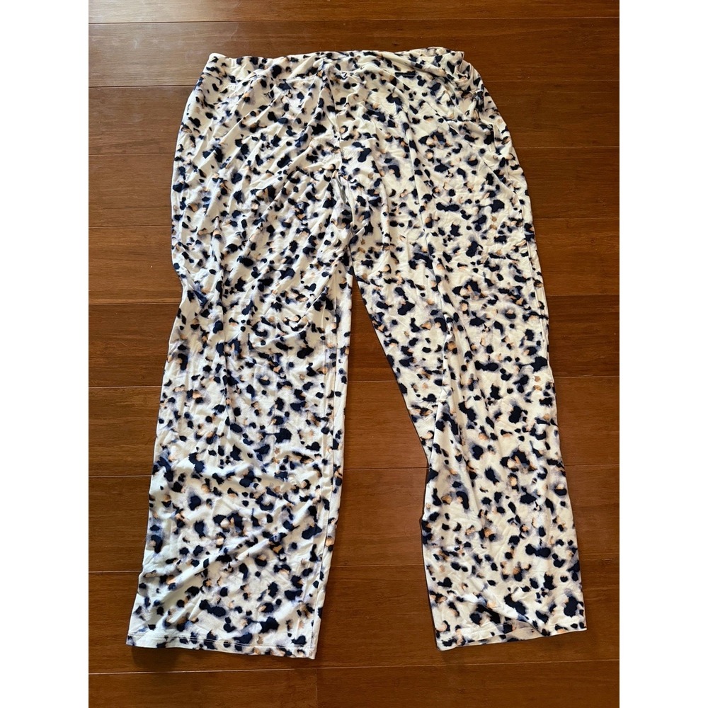NWT Soma Women's Cool Nights Navy Blue Long Sleeve Top And Print Bottoms Sz XL - Picture 10 of 10